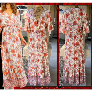 Petal & Pup FRASER Maxi Dress Floral Size 6